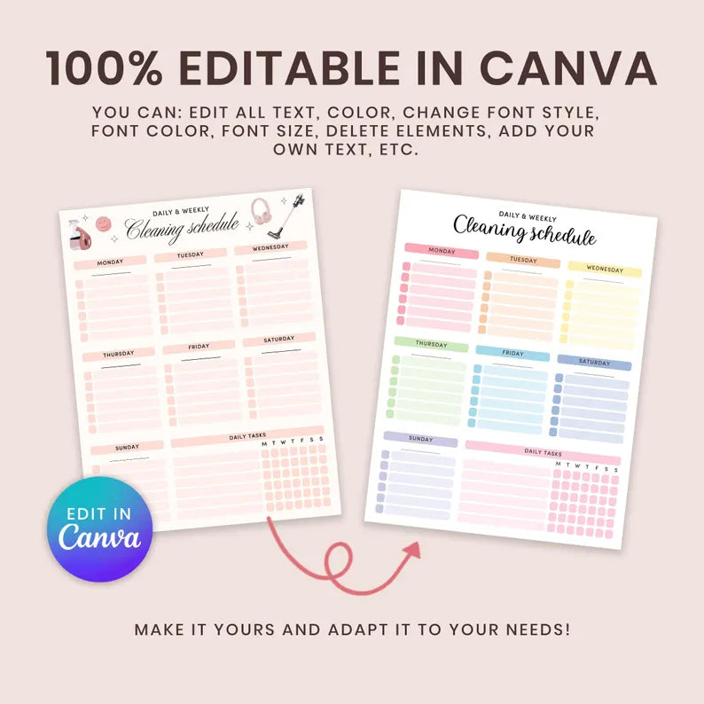 ADHD Cleaning Planner